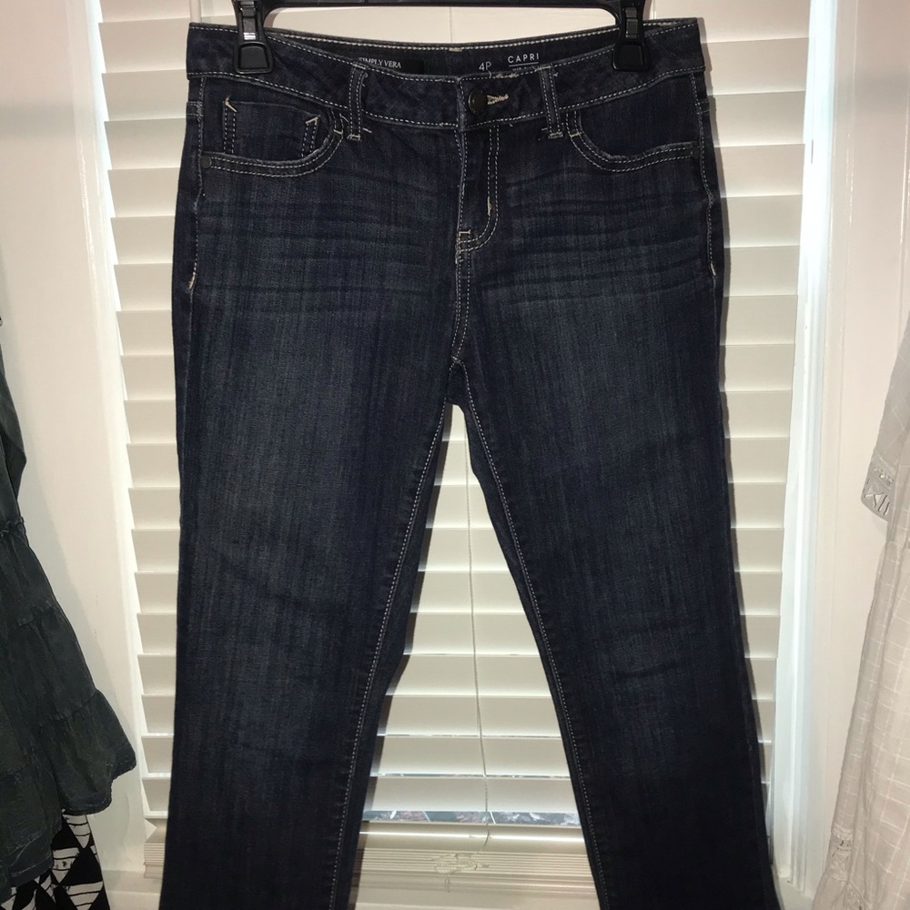 Vera Wang Women’s Capri Jeans Mid Rise 4P